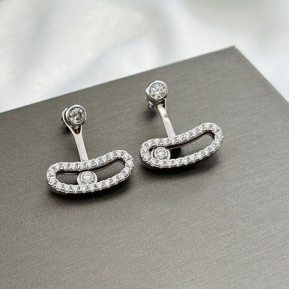 [Renovia Jewelry]MOVE UNO SILVER DIAMOND EARRINGS