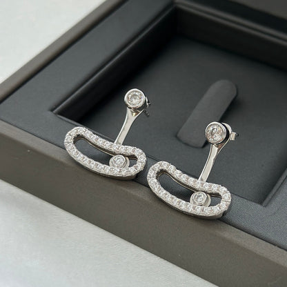 [Renovia Jewelry]MOVE UNO SILVER DIAMOND EARRINGS