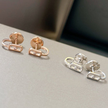 [Renovia Jewelry]CREOLES MOVE UNO MINI 1 DIAMOND EARRINGS