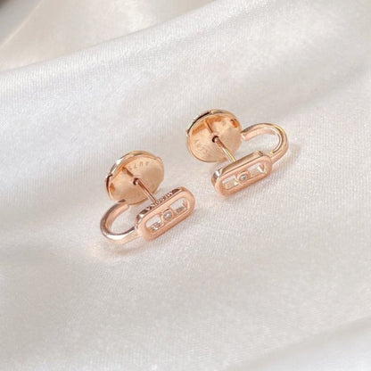 [Renovia Jewelry]CREOLES MOVE UNO MINI 1 DIAMOND EARRINGS