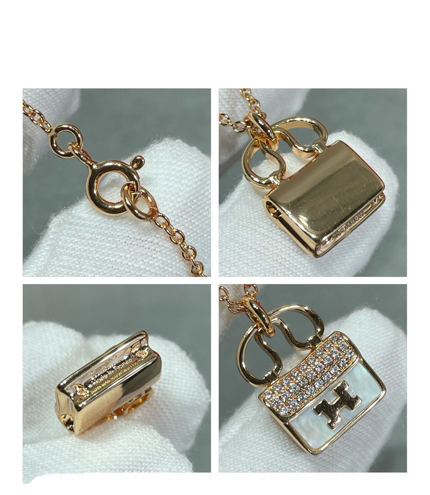 [Renovia Jewelry]H CIRCE MOISSANITE PENDANT NECKLACE GOLD