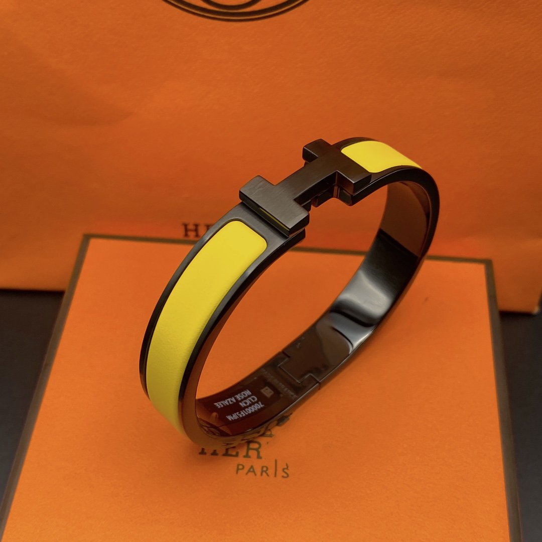 [Renovia Jewelry]CLIC HM SO BLACK YELLOW BRACELET