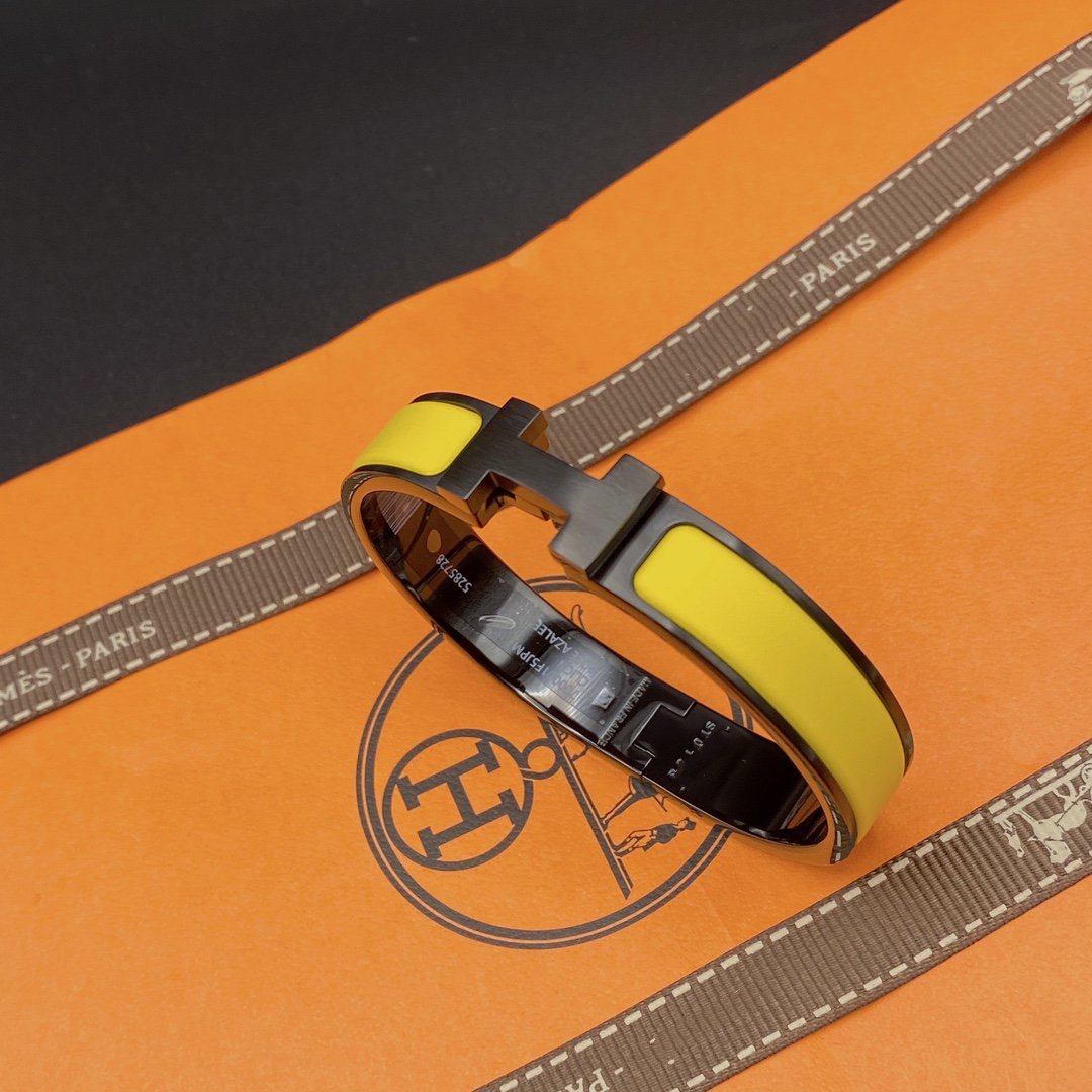 [Renovia Jewelry]CLIC HM SO BLACK YELLOW BRACELET