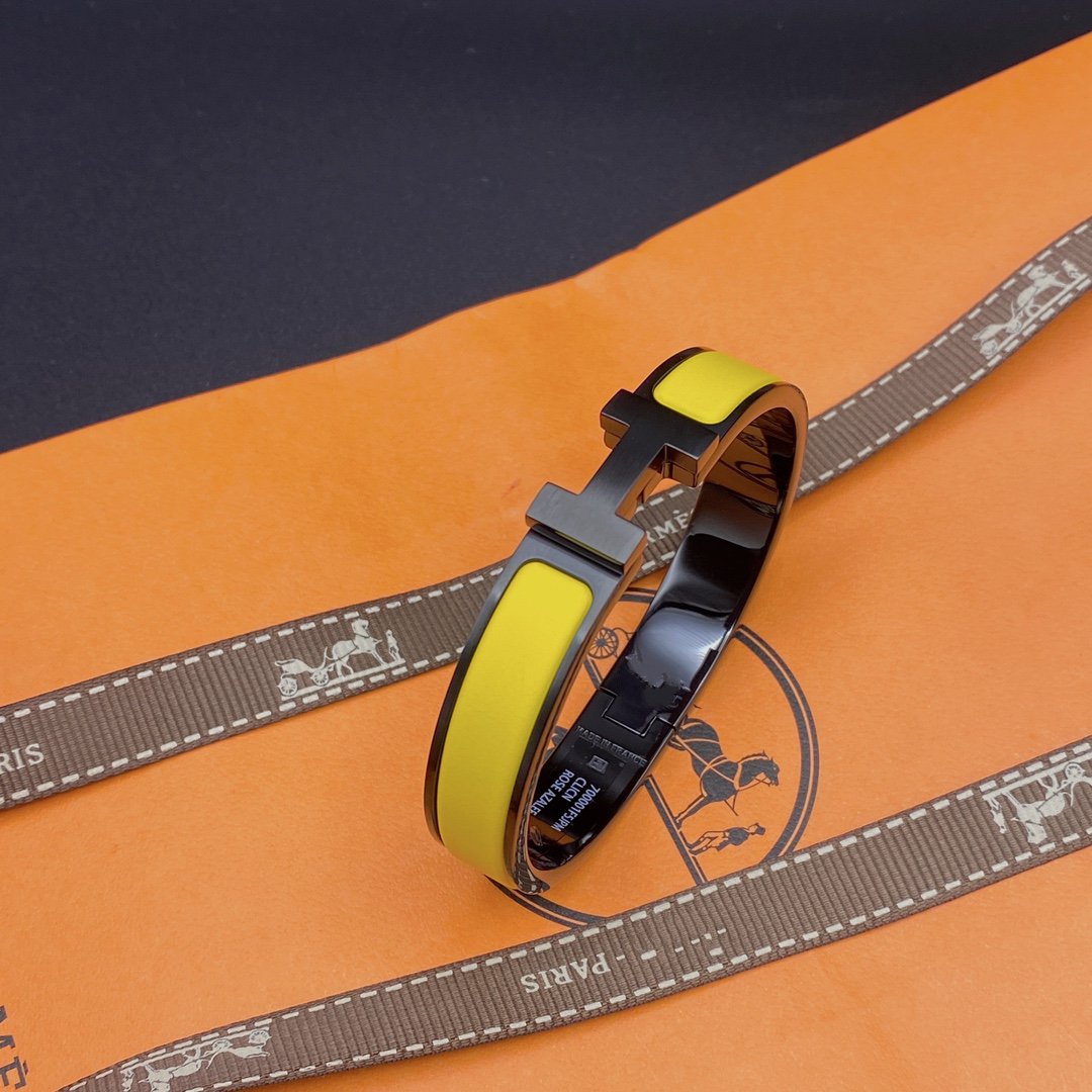 [Renovia Jewelry]CLIC HM SO BLACK YELLOW BRACELET