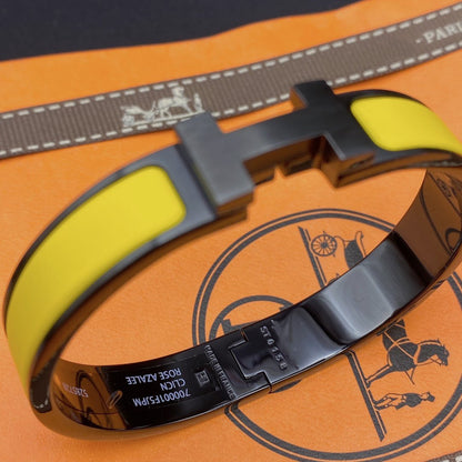 [Renovia Jewelry]CLIC HM SO BLACK YELLOW BRACELET