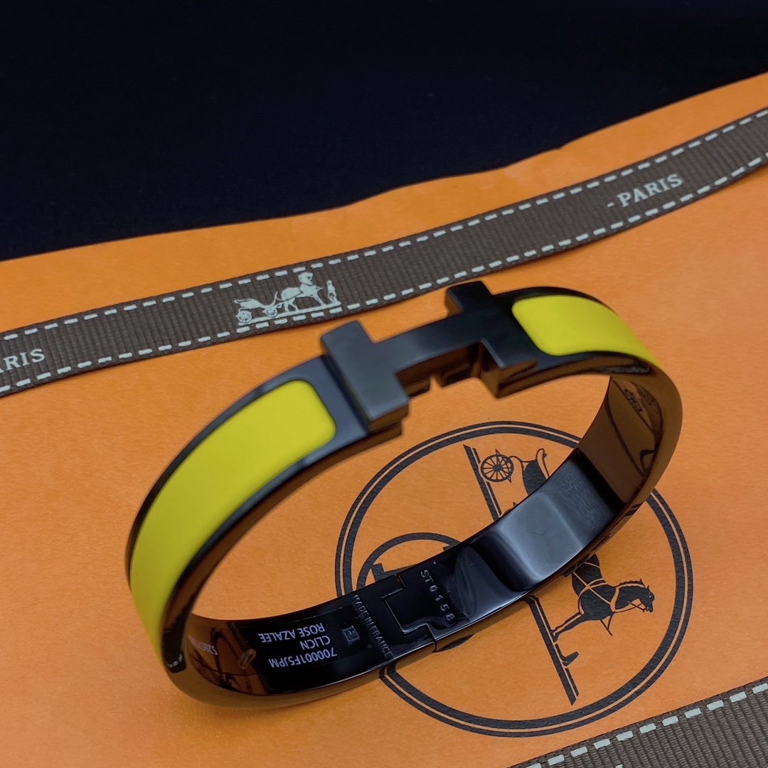 [Renovia Jewelry]CLIC HM SO BLACK YELLOW BRACELET
