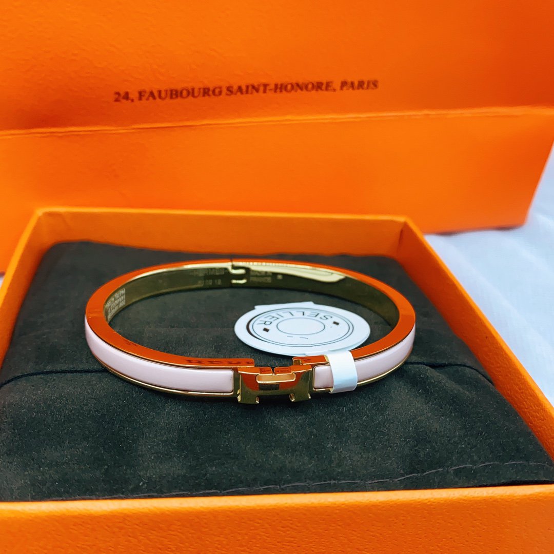 [Renovia Jewelry]CLASSIC HM CLIC  PINK 8MM ENAMEL BRACELET