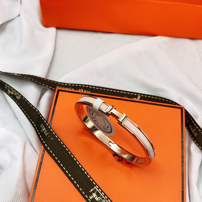 [Renovia Jewelry]CLASSIC HM CLIC  PINK 8MM ENAMEL BRACELET