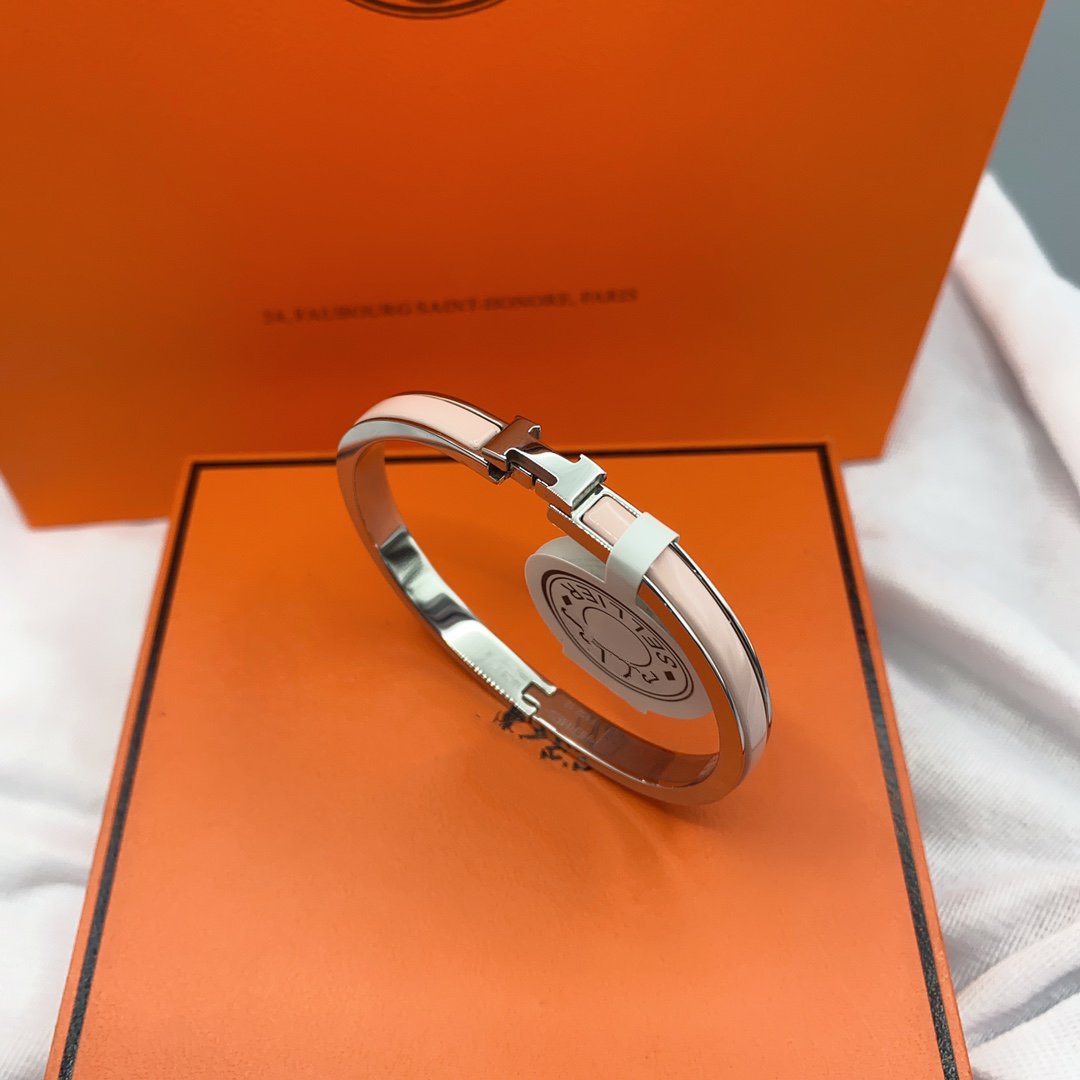 [Renovia Jewelry]CLASSIC HM CLIC  PINK 8MM ENAMEL BRACELET