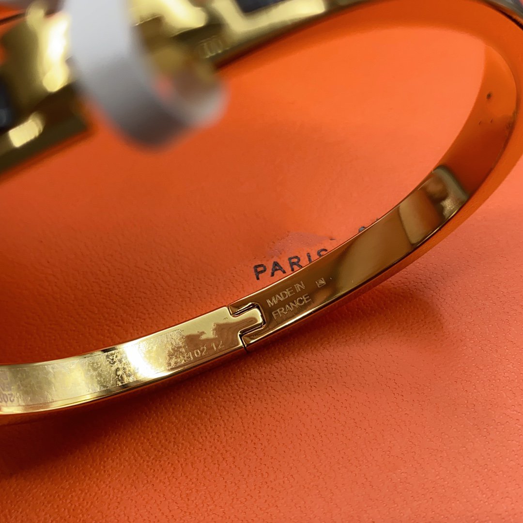 [Renovia Jewelry]CLASSIC HM CLIC BLACK 8MM ENAMEL BRACELET