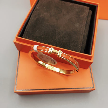 [Renovia Jewelry]CLASSIC HM CLIC RED 8MM ENAMEL BRACELET
