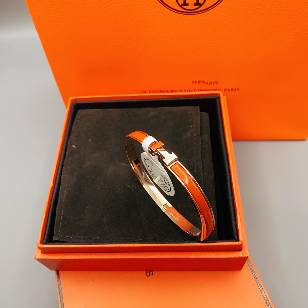 [Renovia Jewelry]CLASSIC HM CLIC RED 8MM ENAMEL BRACELET