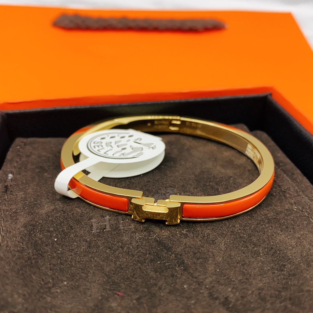 [Renovia Jewelry]CLASSIC HM CLIC RED 8MM ENAMEL BRACELET