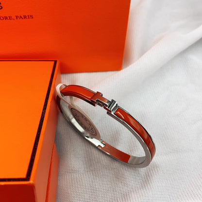 [Renovia Jewelry]CLASSIC HM CLIC RED 8MM ENAMEL BRACELET
