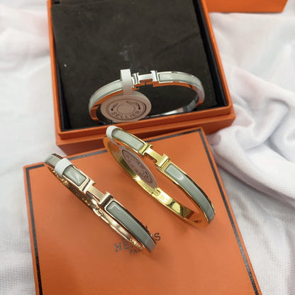 [Renovia Jewelry]CLASSIC HM CLIC GREEN 8MM ENAMEL BRACELET
