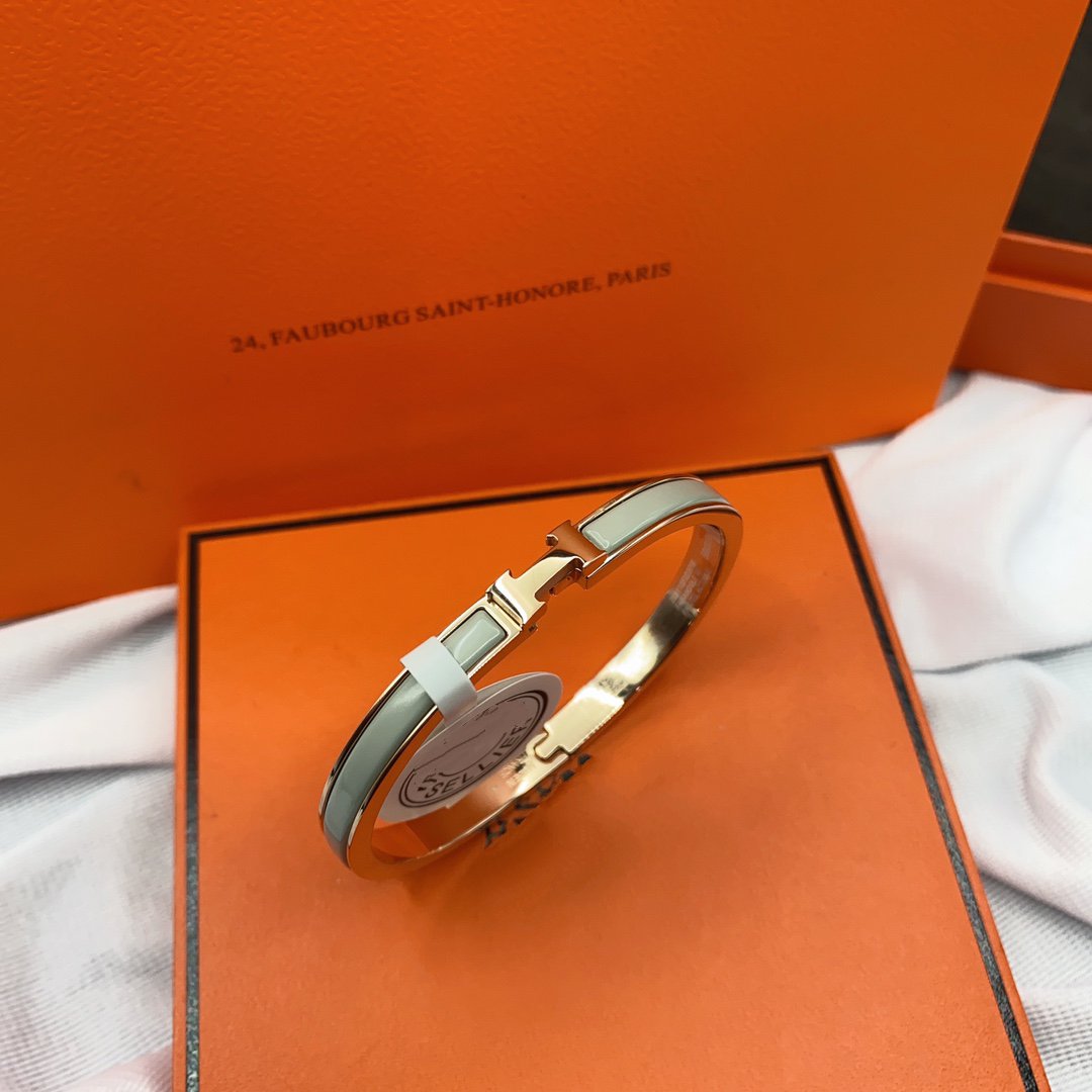 [Renovia Jewelry]CLASSIC HM CLIC GREEN 8MM ENAMEL BRACELET