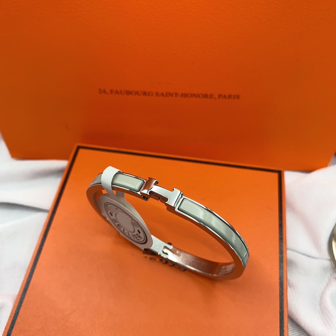[Renovia Jewelry]CLASSIC HM CLIC GREEN 8MM ENAMEL BRACELET