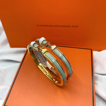 [Renovia Jewelry]CLASSIC HM CLIC GREEN 8MM ENAMEL BRACELET