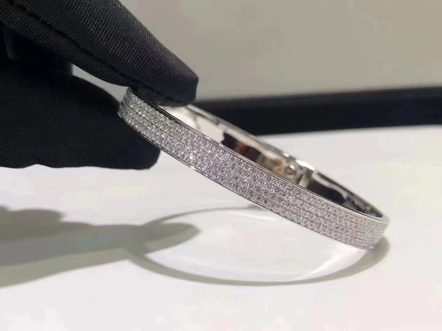 [Renovia Jewelry]HM KELLY BRACELET IN SILVER AND FULL PAVE DIAMOND