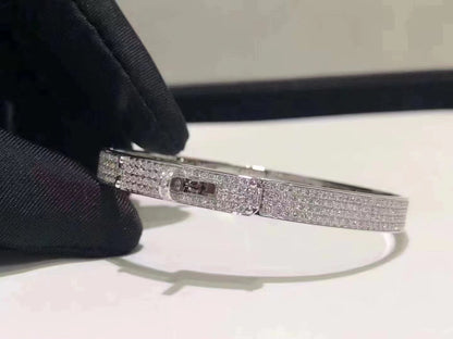 [Renovia Jewelry]HM KELLY BRACELET IN SILVER AND FULL PAVE DIAMOND