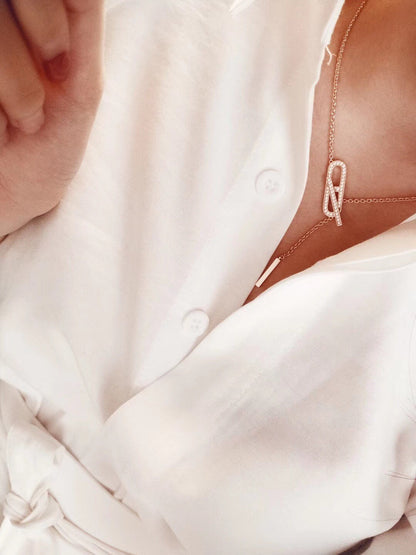 [Renovia Jewelry]HM FIRE PIG NOSE NECKLACE TRENDY STREET