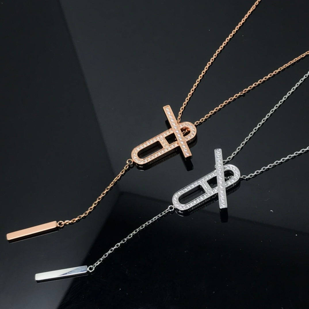 [Renovia Jewelry]HM NECKLACE PLATINUM ROSE GOLD DIAMOND