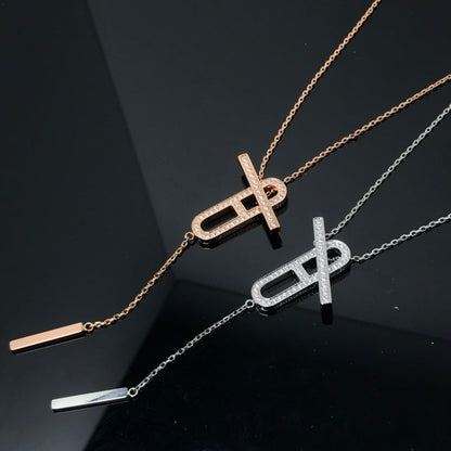 [Renovia Jewelry]HM NECKLACE PLATINUM ROSE GOLD DIAMOND