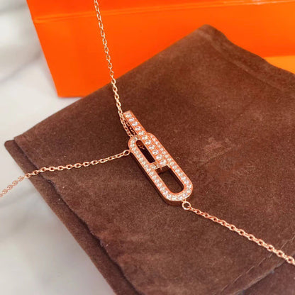 [Renovia Jewelry]HM NECKLACE PLATINUM ROSE GOLD DIAMOND