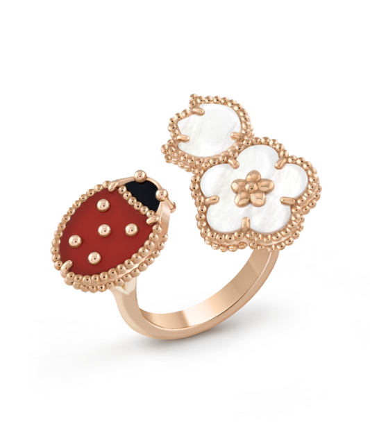 [Renovia Jewelry]LUCKY 3 MOTIF ROSE GOLD RING