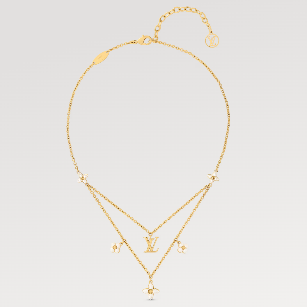 [Renovia Jewelry]FLOWERGRAM GOLD MOP DOUBLE ROW NECKLACE