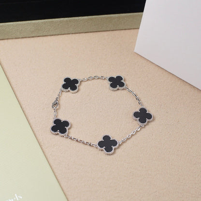 [Renovia Jewelry] CLOVER 5 MOTIF ONYXS BRACELET COLLECTION