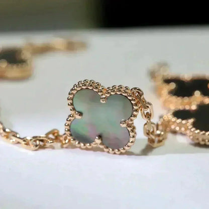 [Renovia Jewelry] CLOVER 5 MOTIF GRAY MOP BRACELET COLLECTION