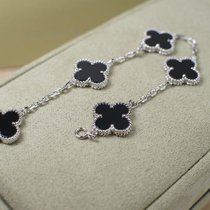 [Renovia Jewelry] CLOVER 5 MOTIF ONYXS BRACELET COLLECTION