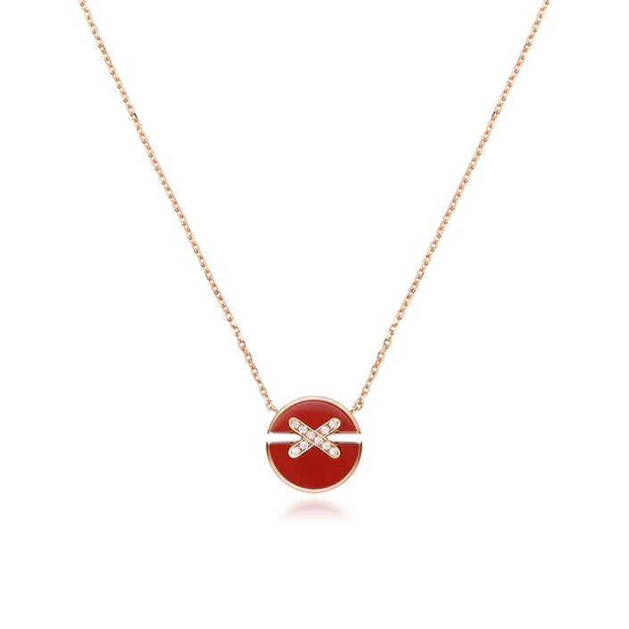 [Renovia Jewelry]JEUX DE ROSE GOLD DIAMOND NECKLACE