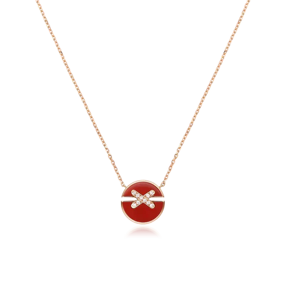[Renovia Jewelry]JEUX DE ROSE GOLD DIAMOND NECKLACE