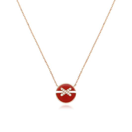 [Renovia Jewelry]JEUX DE ROSE GOLD DIAMOND NECKLACE