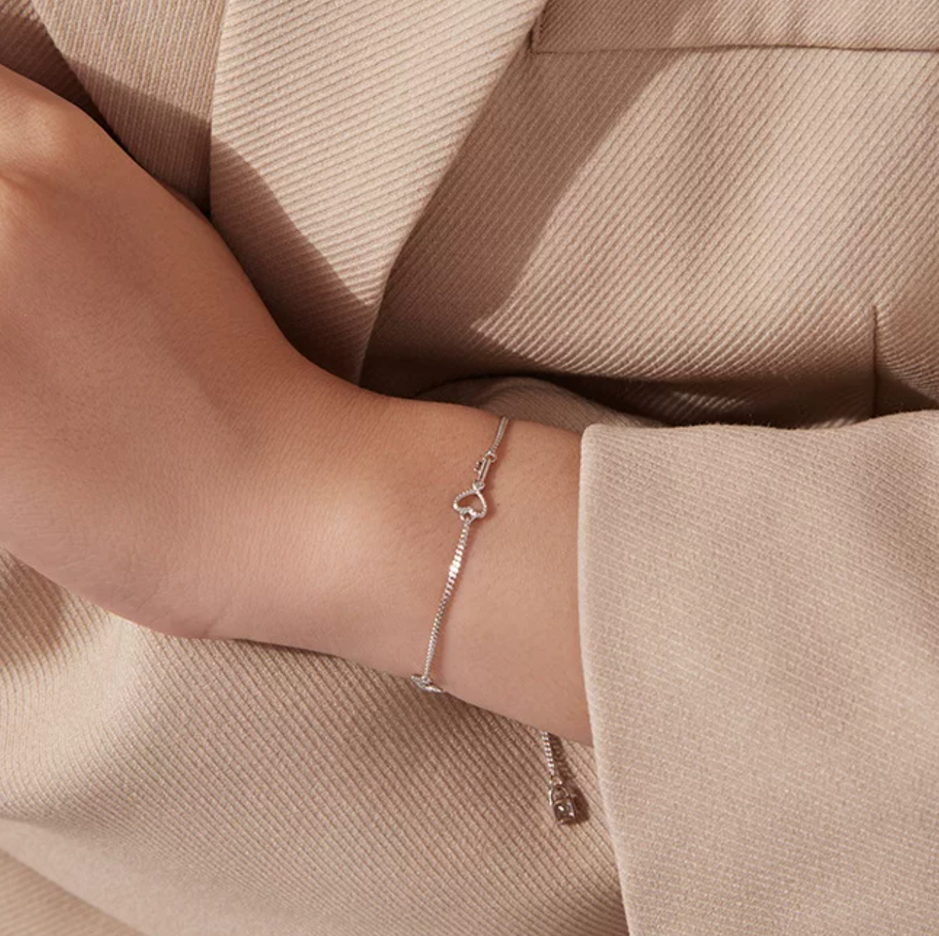 Platinum Key Bracelet