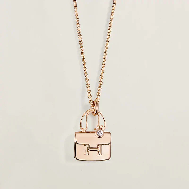 [Renovia Jewelry]AMULETTE PEDANT ROSE GOLD NECKLACE