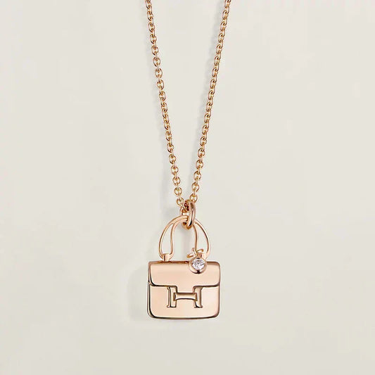 [Renovia Jewelry]AMULETTE PEDANT ROSE GOLD NECKLACE