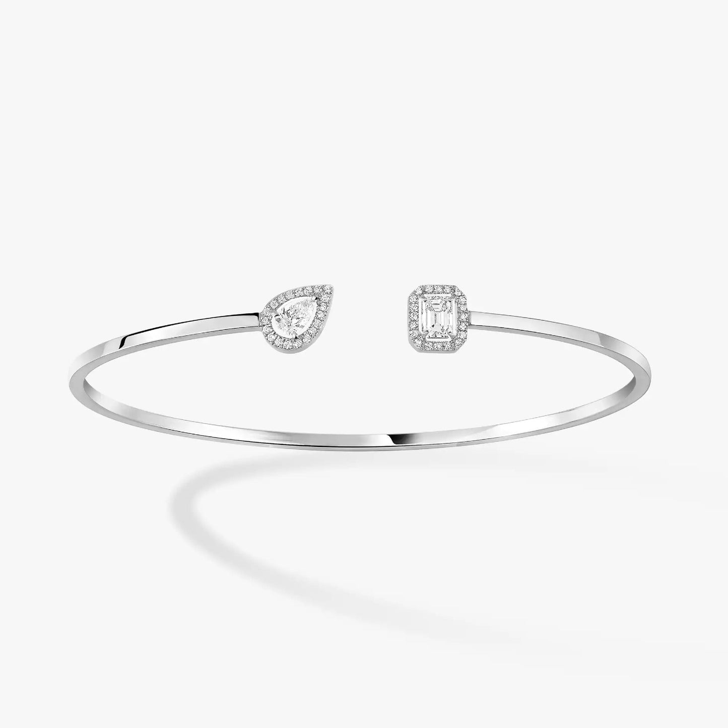 [Renovia Jewelry]JONC FLEX MY TWIN TOI & MOI SILVER DIAMOND BRACELET