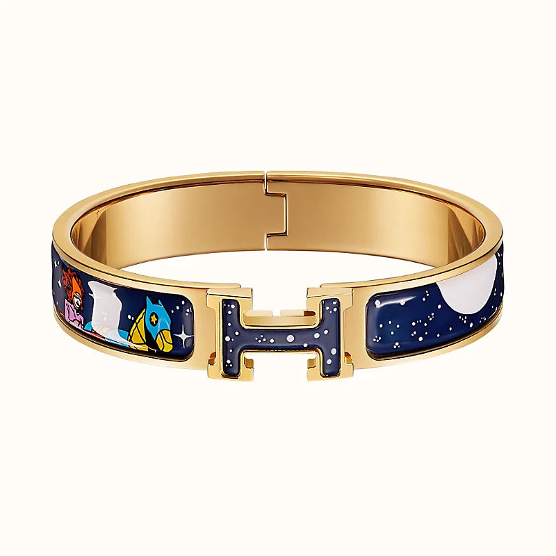 [Renovia Jewelry]H STAR AND MOON BRACELET 12MM