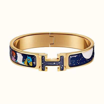 [Renovia Jewelry]H STAR AND MOON BRACELET 12MM