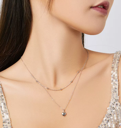 Platinum Heart Necklace