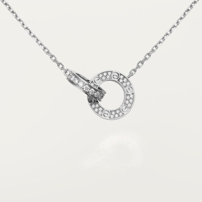 [Renovia Jewelry]LOVE  FULL DIAMOND PENDANT NECKLACE