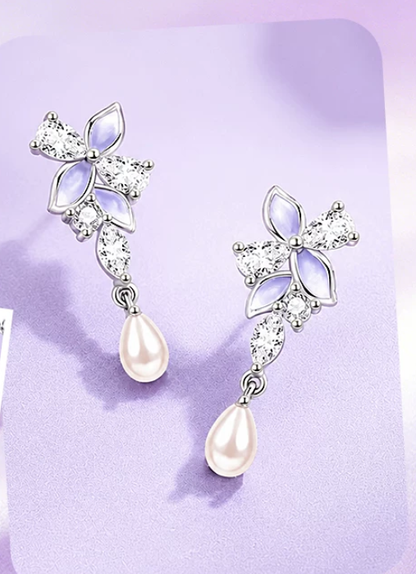 Wisteria Platinum Earrings