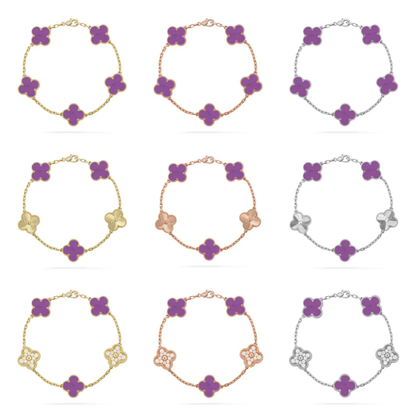 [Renovia Jewelry] CLOVER 5 MOTIF VIOLET BRACELET COLLECTION