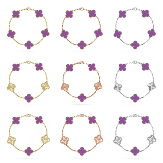 [Renovia Jewelry] CLOVER 5 MOTIF VIOLET BRACELET COLLECTION