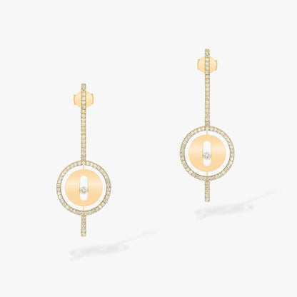 [Renovia Jewelry]LUCKY MOVE ARROW PINK GOLD DIAMOND EARRINGS