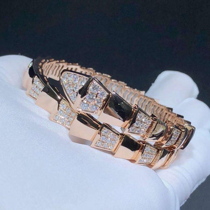 [Renovia Jewelry]SERPENTI WIDE BRACELET PINK GOLD DIAMOND