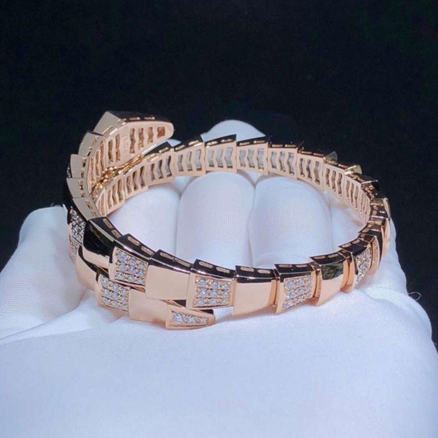 [Renovia Jewelry]SERPENTI WIDE BRACELET PINK GOLD DIAMOND